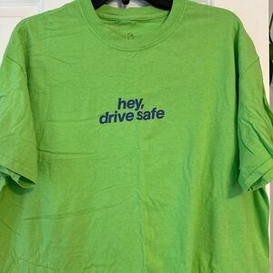 Lonely Ghost “hey drive safe” oversized Neon shirt
